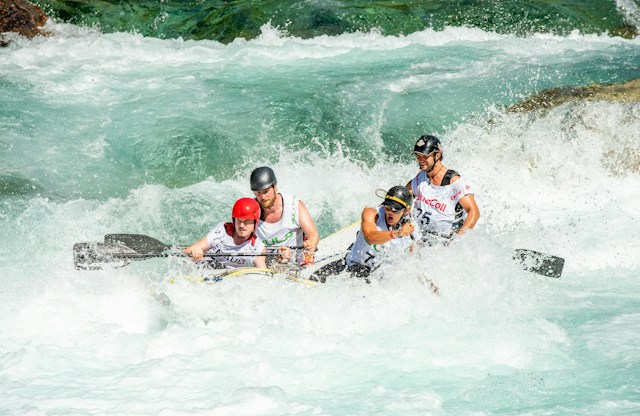 rafting on river