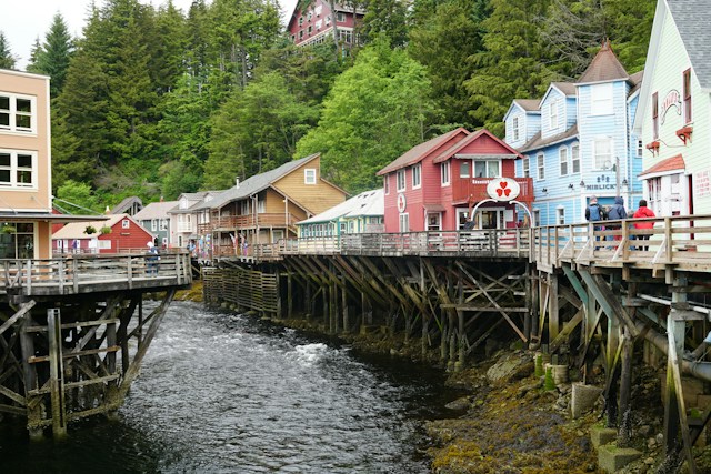 Ketchikan Alaska homes by water
