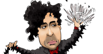 Tim Burton caricature wide
