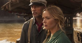 Dwayne Johnson and Emily Blunt in "Jungle Cruise"