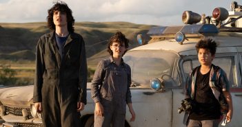 Finn Wolfhard, Mckenna Grace and Logan Kim in "Ghostbusters: Afterlife"