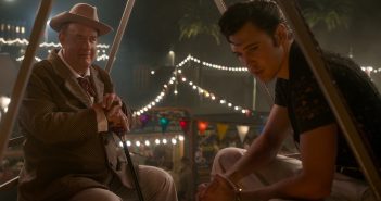 Austin Butler and Tom Hanks in "Elvis"