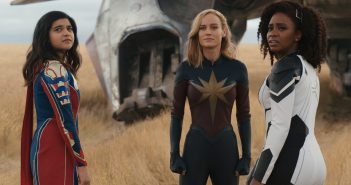 Brie Larson, Teyonah Parris and Iman Vellani in "The Marvels"