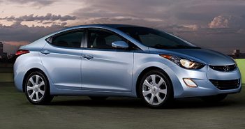 2011 Hyundai Elantra light blue front corner view