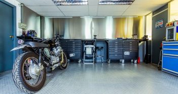 garage and motorcycle