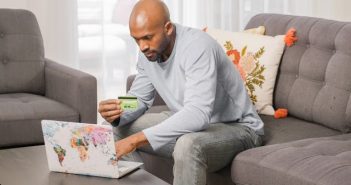 man with credit card