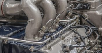car engine and spark plugs