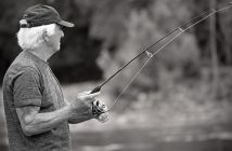 man fishing