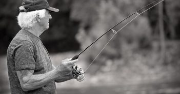 man fishing