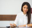 female lawyer with long dark hair