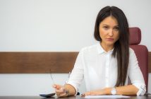 female lawyer with long dark hair