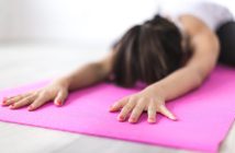 woman doing yoga
