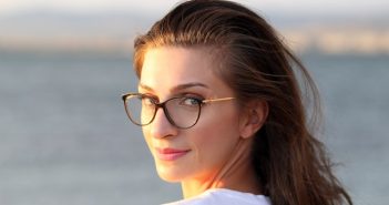 woman wearing glasses