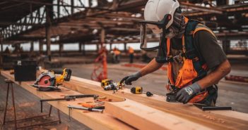 construction worker with tools