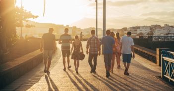 people going to the beach