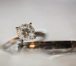 closeup of diamond ring