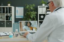 telemedicine call with doctor and patient