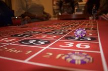 roulette table in casino