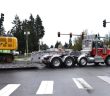 truck carrying oversized load