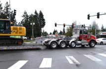 truck carrying oversized load