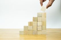 wood blocks stacked in a pattern