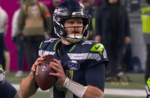 Sam Darnold screen shot 2026 playoffs vs Rams
