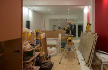 rome being remodeled with red walls