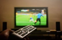 tv with sporting even with remote control