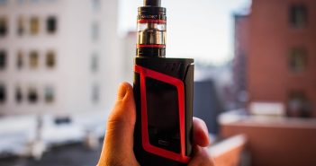 red and black vaping cartridge