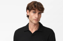 man in black polo shirt
