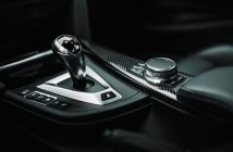 black and silver gear shifter in car