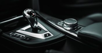 black and silver gear shifter in car