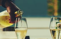 pooring a drink into a glass