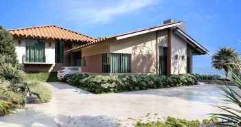 house in suburbs with car parked out front