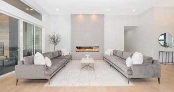 ;ight gray furniture in white room with modern designs