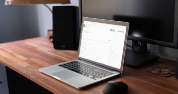 laptop on desk