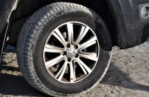 closeup of car tire and rims