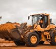 backhoe on construction site