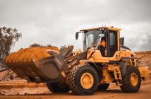 backhoe on construction site
