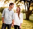 man and woman walking together
