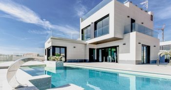 modern house with pool