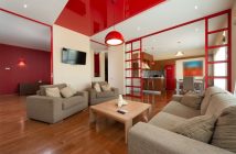kiving room in modern apartment