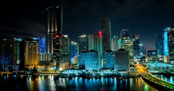 downtown Miami at night