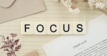FOCUS spelled out in blocks