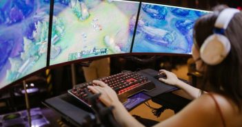 girl playing video games