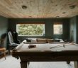 pool table in room with windows