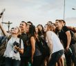 college students doing a group selfie
