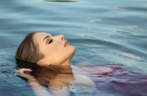 pretty woman in water