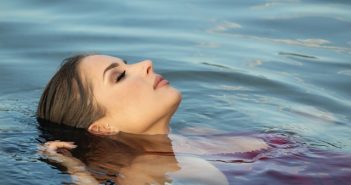 pretty woman in water