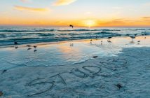 sunrise in Siesta Key Florida on beach